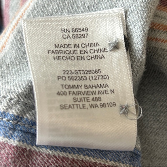 Tommy Bahama Men’s Canyon Beach Flannel | XXL / TTG - Picture 9 of 9